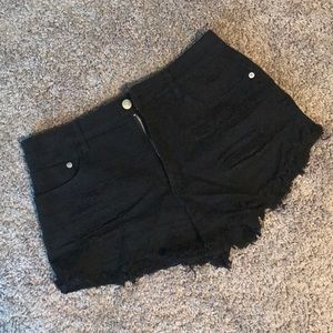 Black high waisted shorts